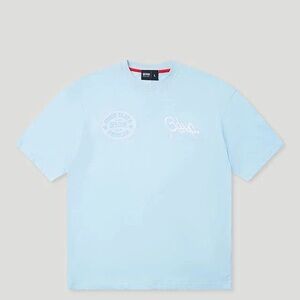 NWT: Geedup Proud To Be A Problem Tee 'Cool Blue White' size Small